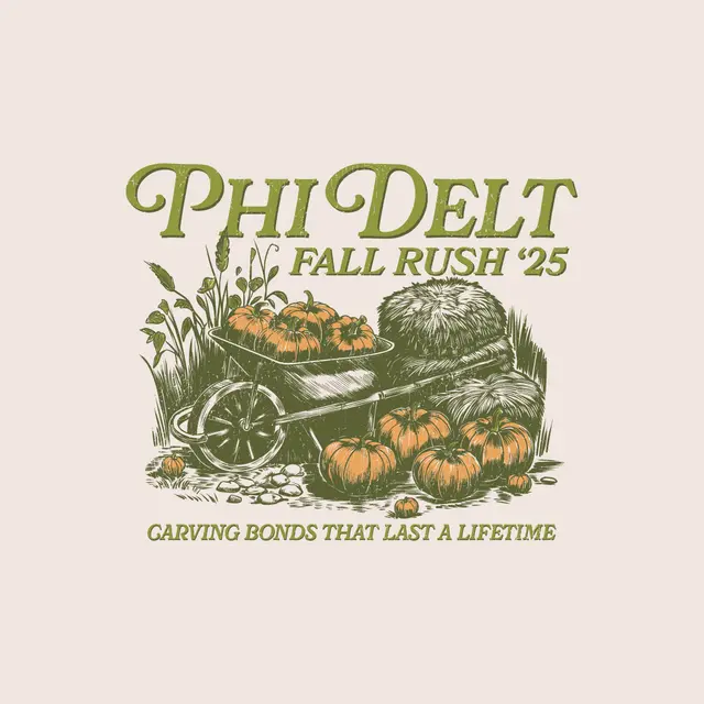 Phi Delta Theta Pumpkins and Hay Fall Rush Shirt