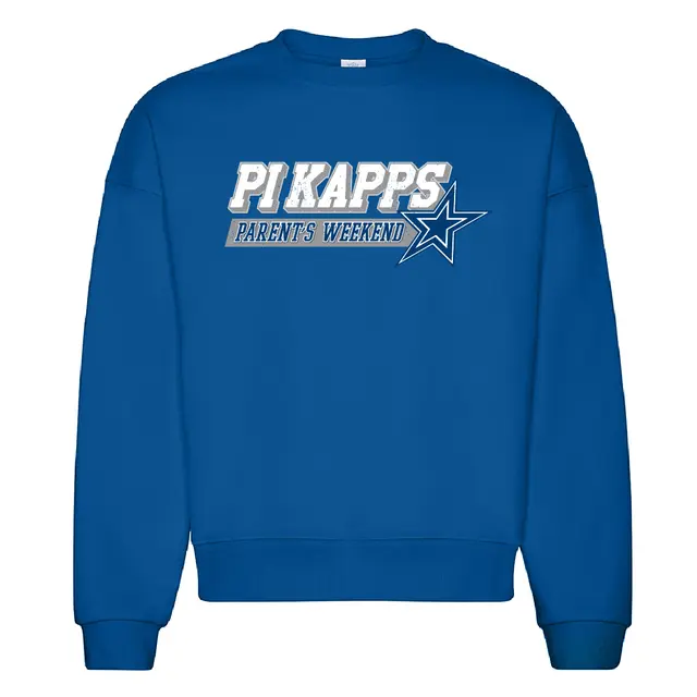 Pi Kappa Phi Bold Star Text Parent's Weekend Crewneck 2