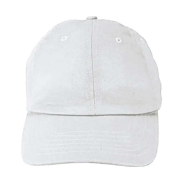 Customizable Big Accessories 6-Panel Brushed Twill Unstructured Cap bx001 White Front