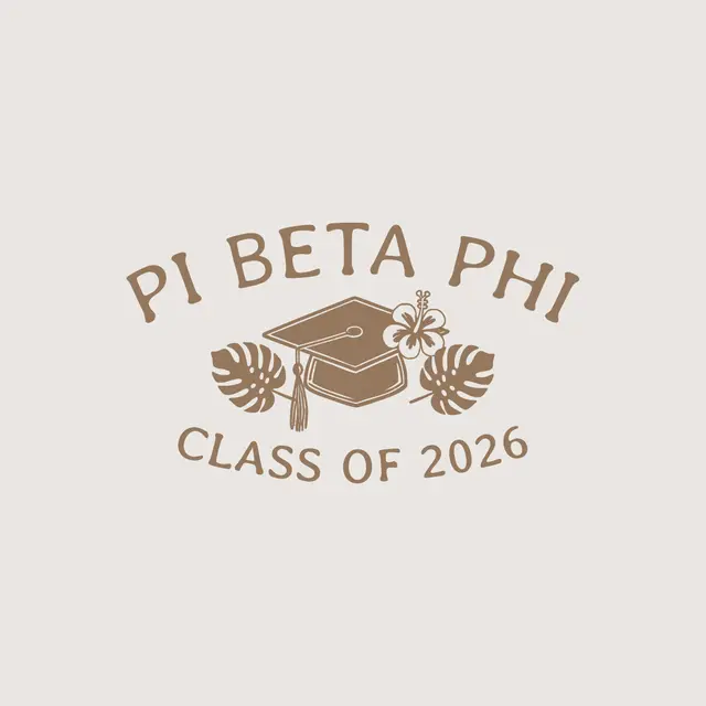 Pi Beta Phi Trencher and Floral Graduation Tank