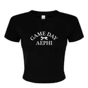 Alpha Epsilon Phi Bow Text Game Day Shirt 2