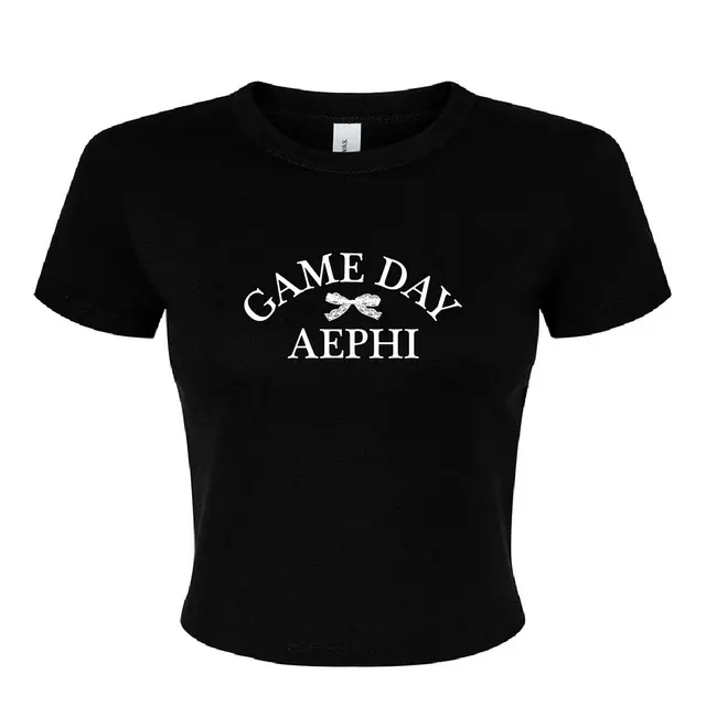 Alpha Epsilon Phi Bow Text Game Day Shirt 2