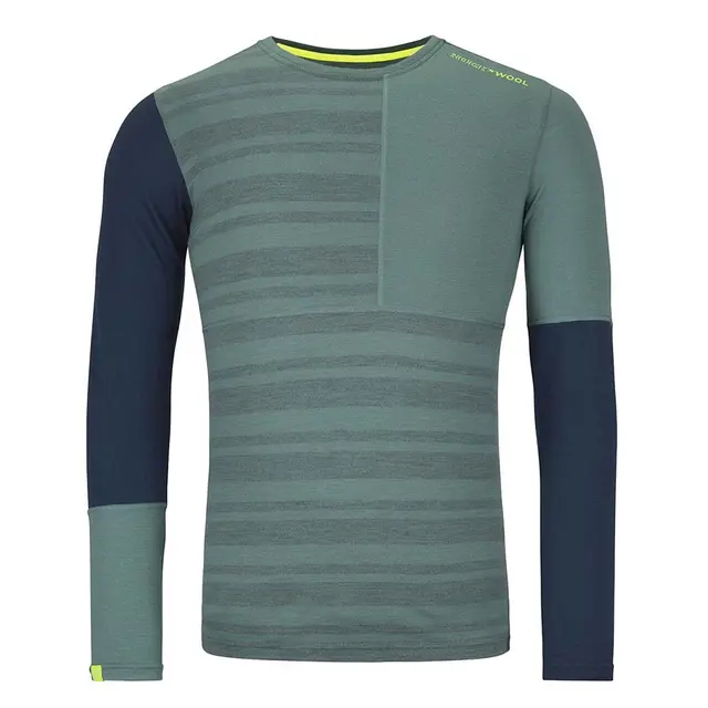 Ortovox 185 Rock'N'Wool Long-Sleeve Top - Men's ortl0bq Arctic Grey Front