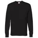 Customizable Hanes Authentic Long Sleeve Pocket T-Shirt 5596 Black Front