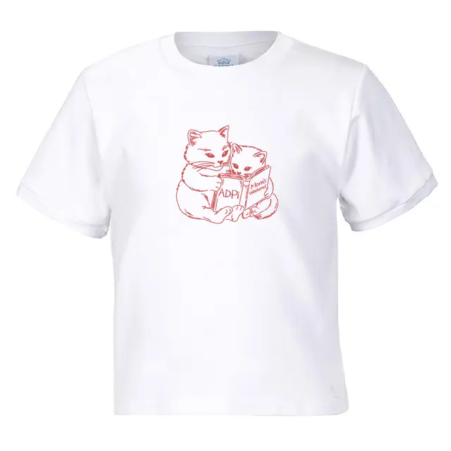 Alpha Delta Pi Cute Cats Reading Mom's Weekend Shirt 2
