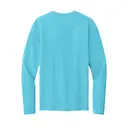 Port & Co Easy Cotton Long Sleeve Tee Aquatic Blue Back
