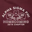 Alpha Sigma Phi Football Helmet Homecoming Crewneck