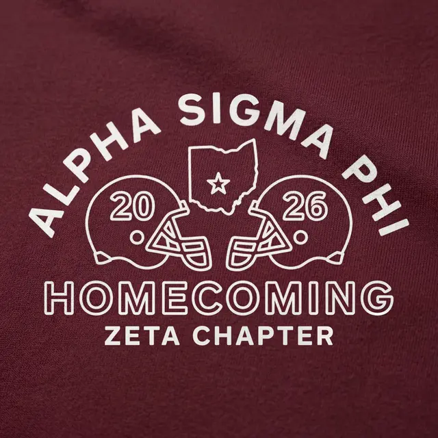 Alpha Sigma Phi Football Helmet Homecoming Crewneck