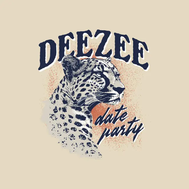 Delta Zeta Leopard Illustration Date Party Shirt
