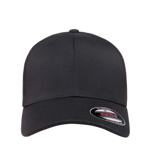 Flexfit Ultrafiber Mesh Cap Black Front