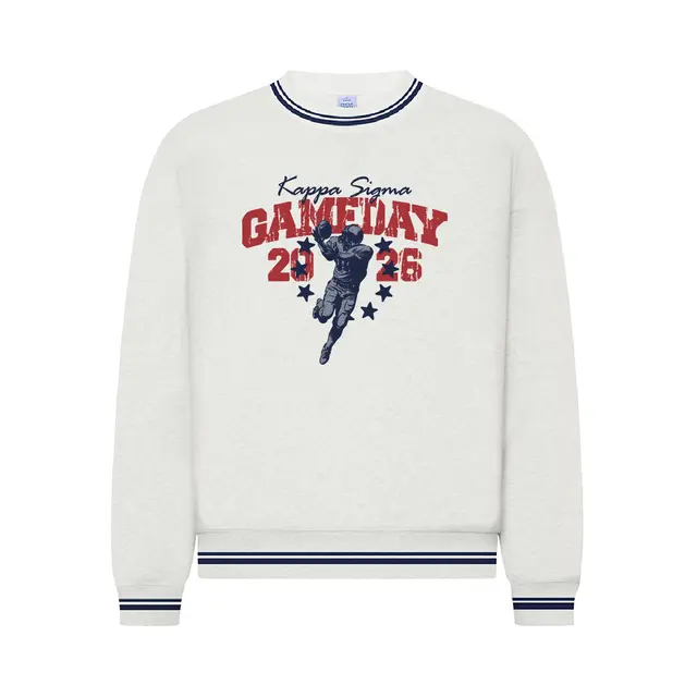 Kappa Sigma Football Player Stars Game Day Crewneck 2