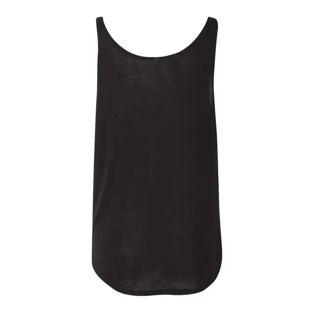 Bella + Canvas Ladies' Flowy Side Slit Tank b8802 Black Back
