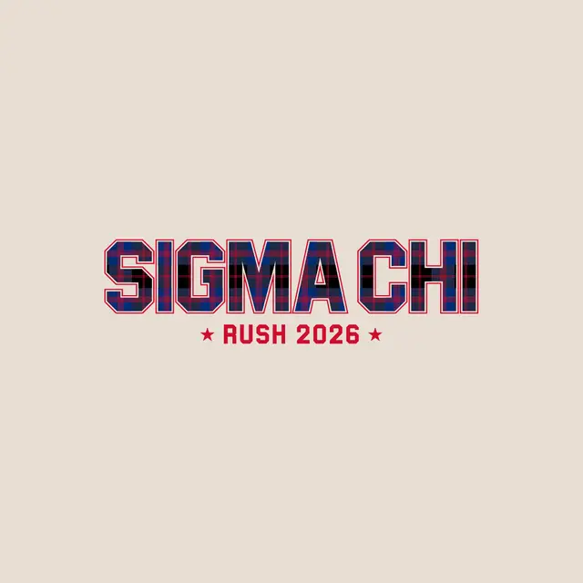 Sigma Chi Bold Plaid Text Rush Shirt