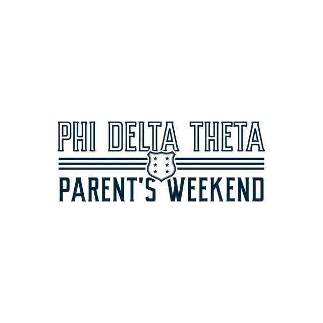Phi Delta Theta Shield Text with Stripes Parent's Weekend Sweater