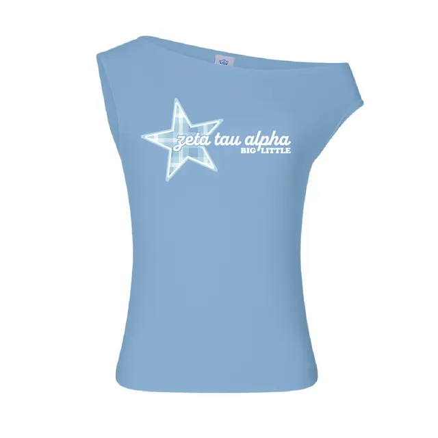 Zeta Tau Alpha Plaid Star Big Little Reveal Tank 2