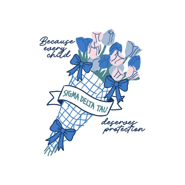 Sigma Delta Tau Floral Bouquet Philanthropy Crewneck