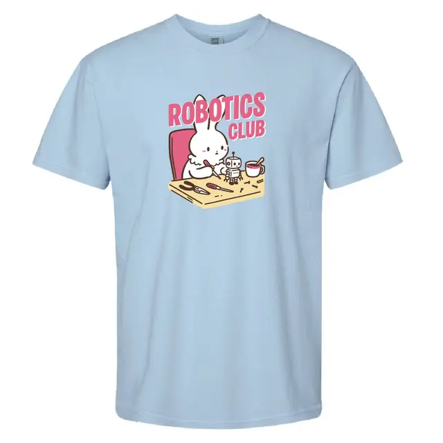 Robotics Club Bunny and Robot Art PR Shirt 2