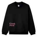 Zeta Tau Alpha Simple Pink Texts Philanthropy Crewneck 2