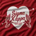 Sigma Kappa Heart Dove Illustration Date Party Tank