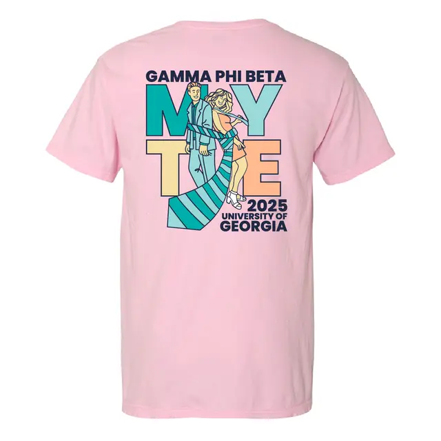 Gamma Phi Beta Couple Illustration Date Parties Shirt 2