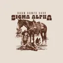 Sigma Alpha Barn Dance Western Graphic Date Party Shirt