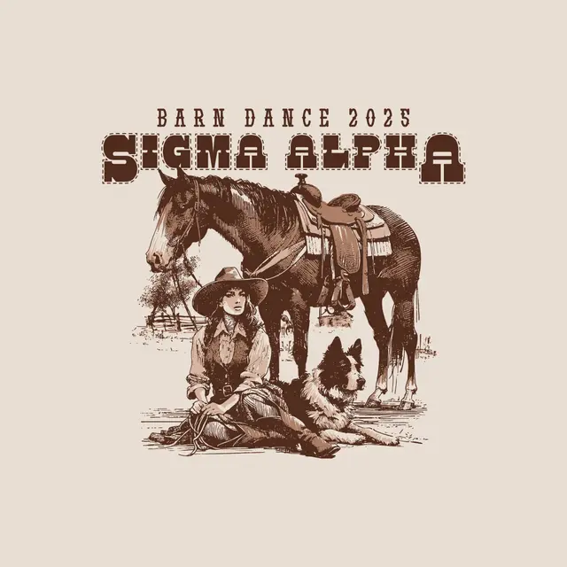 Sigma Alpha Barn Dance Western Graphic Date Party Shirt