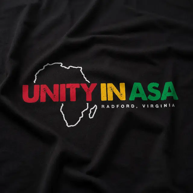 African Student Association Colorful Block Lettering Africa Graphic Crewneck