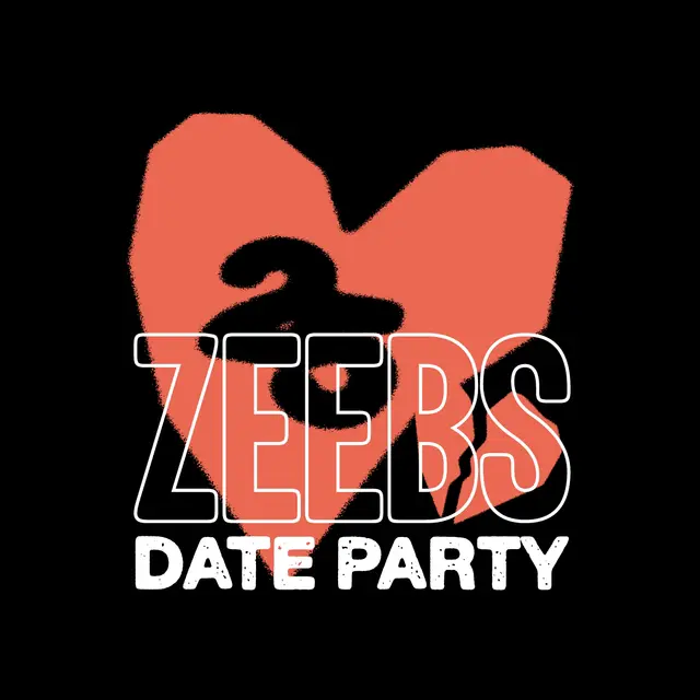 Zeta Beta Tau Bold Text and Heart Date Party Hoodie