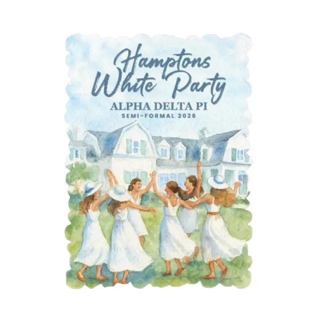 Alpha Delta Pi Watercolor Cottage Semi Formal Shirt