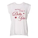 Delta Zeta Flowing Script Heart PR Shirt 2