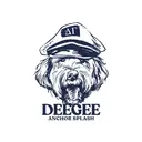 Delta Gamma Dog in Captain Hat Philanthropy Hoodie