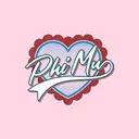 Phi Mu Scalloped Heart Graphic PR Hoodie