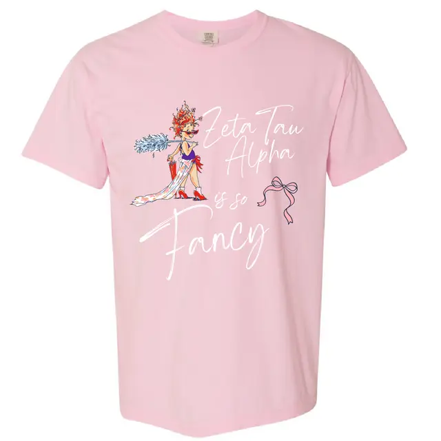 Zeta Tau Alpha Fancy Girl Illustration PR Shirt 2