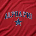 Alpha Phi Bold Lettering with Star PR Shirt