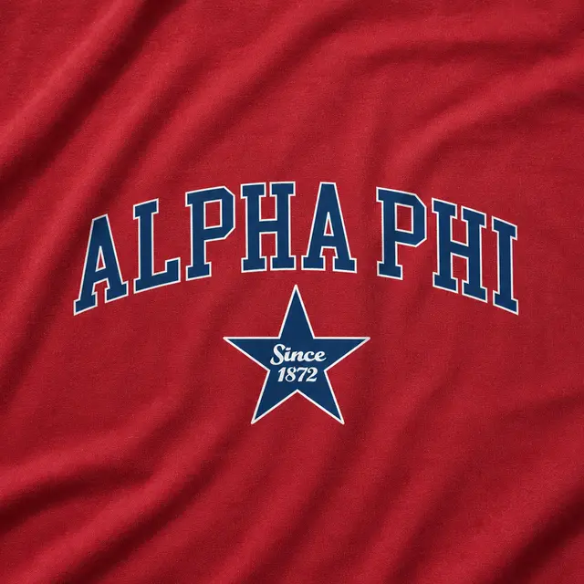 Alpha Phi Bold Lettering with Star PR Shirt