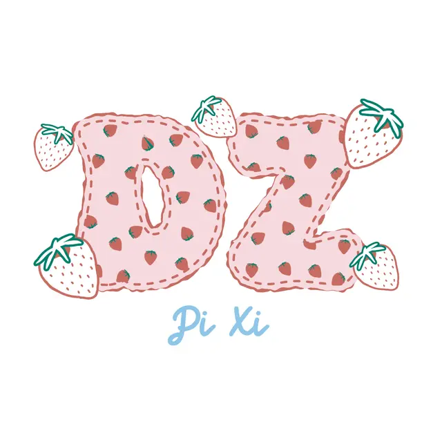 Delta Zeta Strawberry Patch Text PR Hoodie