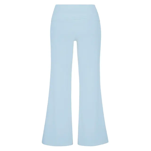 FP101 Katie Fold-over Flared Pants Baby Blue Back