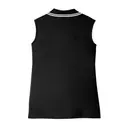 Devon & Jones CrownLux Performance® Ladies' Plaited Tipped Sleeveless Polo dg20sw Black White Back