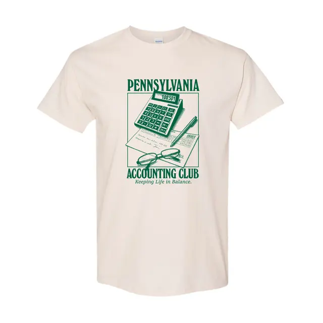 Accounting Club Calculator Illustration PR Shirt 2