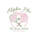 Alpha Phi Tennis Racket and Bow Bid Day Shirt