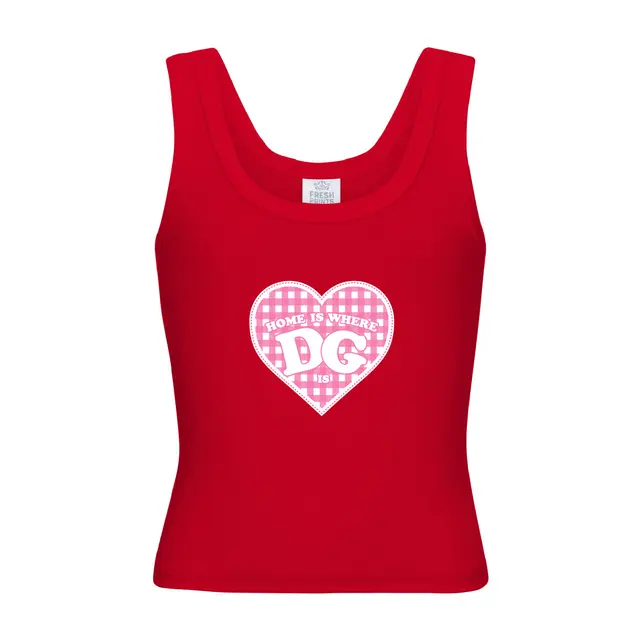 Delta Gamma Heart Checkered DG Rush Tank 2