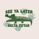 Delta Zeta Alligator and Bold Text PR Shirt