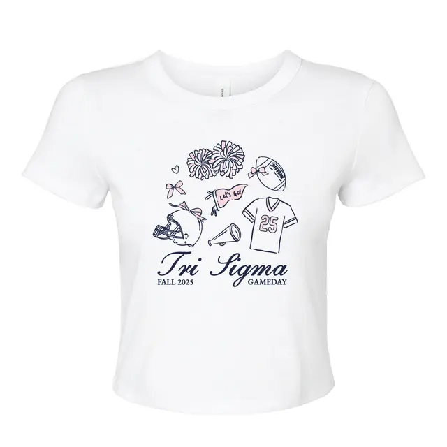 Sigma Sigma Sigma Pom Poms and Jerseys Game Day Shirt 2