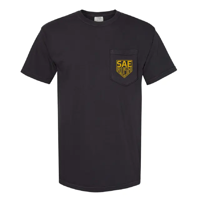 Sigma Alpha Epsilon Texts Shield Design Rush Shirt 2