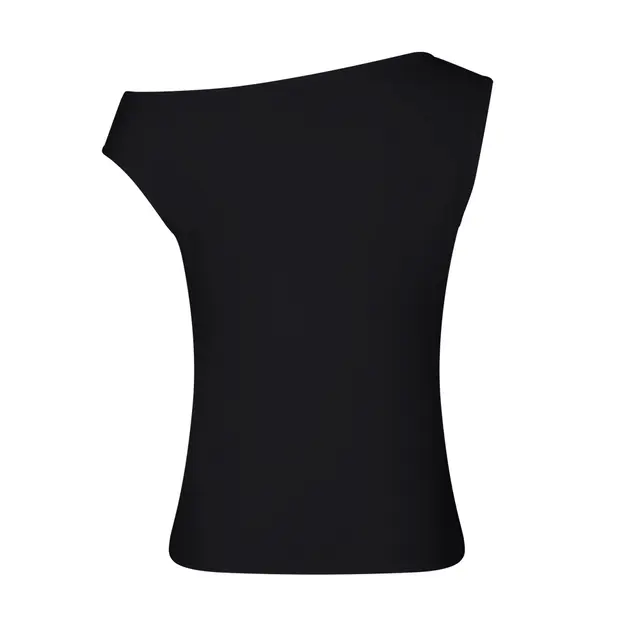 Off Shoulder Tank Black Back