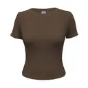 Fresh Prints Sunset Ribbed T-shirt fp28 Brown Front
