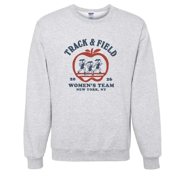 Women's Track & Field Apple and Runners PR Crewneck 2