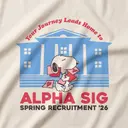 Alpha Sigma Phi Fun Snoopy Illustration Rush Hoodie