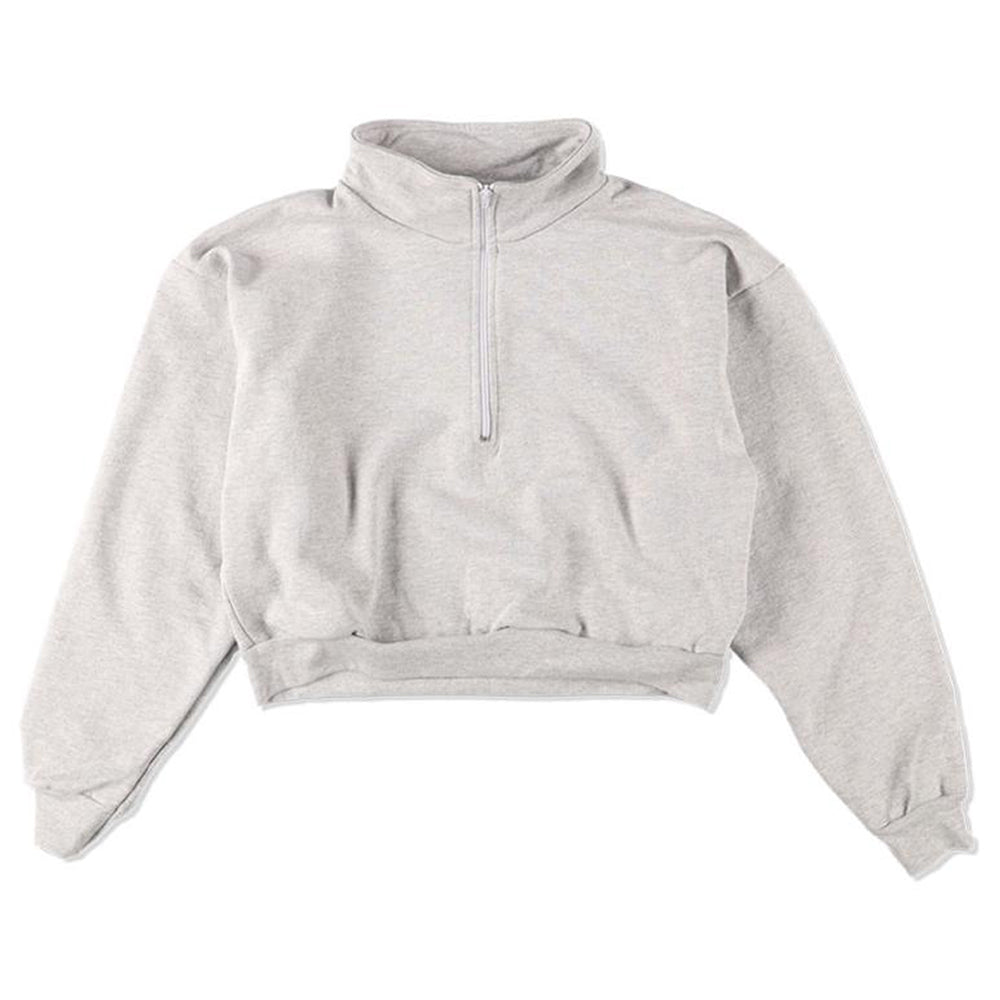 LA Apparel HF Cropped Half Zip Pullover | Fresh Prints