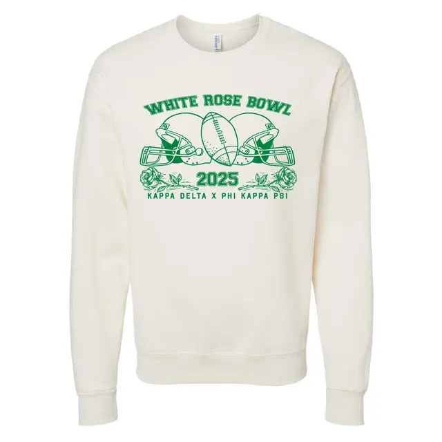 Kappa Delta Football Helmets White Rose Bowl Sweater 2